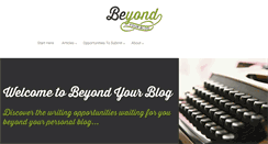 Desktop Screenshot of beyondyourblog.com